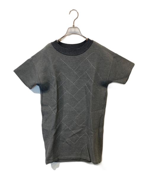 Maison Margiela（メゾンマルジェラ）Maison Margiela (メゾンマルジェラ) ステッチデザイン半袖スウェット　S31CT0864 グレー サイズ:38の古着・服飾アイテム