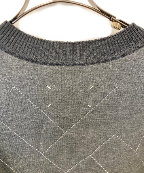 Maison Margiela（メゾンマルジェラ）Maison Margiela (メゾンマルジェラ) ステッチデザイン半袖スウェット　S31CT0864 グレー サイズ:38の古着・服飾アイテム