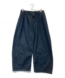 ZARA×SOSHIOTSUKI（ザラ×ソウシ オオツキ）の古着「ダーツ入りワイドレッグデニムパンツ　6840/312」｜ブラック