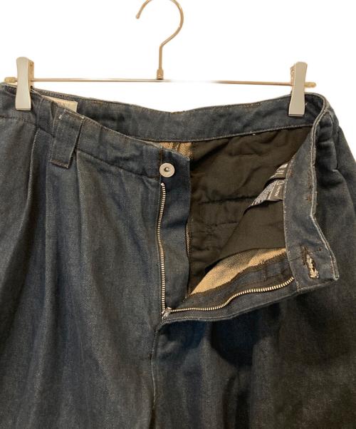 ZARA（ザラ）ZARA (ザラ) SOSHIOTSUKI (ソウシ オオツキ) ダーツ入りワイドレッグデニムパンツ　6840/312 ブラック サイズ:38の古着・服飾アイテム