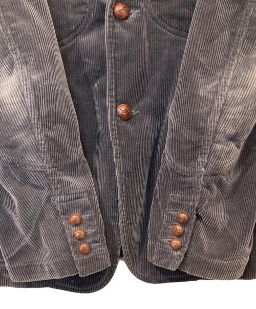 COMME des GARCONS HOMME PLUS（コムデギャルソンオムプリュス）COMME des GARCONS HOMME PLUS (コムデギャルソンオムプリュス) クルミ釦2Bコーデュロイジャケット　PF-J082 グレー サイズ:Mの古着・服飾アイテム