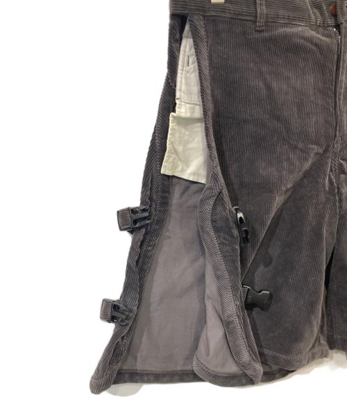 COMME des GARCONS HOMME PLUS（コムデギャルソンオムプリュス）COMME des GARCONS HOMME PLUS (コムデギャルソンオムプリュス) サイドアジャスターコーデュロイショートパンツ　PF-A019 グレー サイズ:Lの古着・服飾アイテム