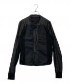 RICK OWENSリックオウエンス）の古着「leather switching riders jacket（レザー製スイッチングライダースジャケット）　RU8790」｜ブラック