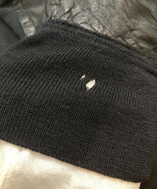 RICK OWENS（リックオウエンス）RICK OWENS (リックオウエンス) leather switching riders jacket（レザー製スイッチングライダースジャケット）　RU8790 ブラック サイズ:Mの古着・服飾アイテム