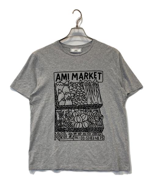 AMI PARIS（アミ パリス）AMI PARIS (アミ パリス) プリントTシャツ E16J106.74 グレー サイズ:Mの古着・服飾アイテム