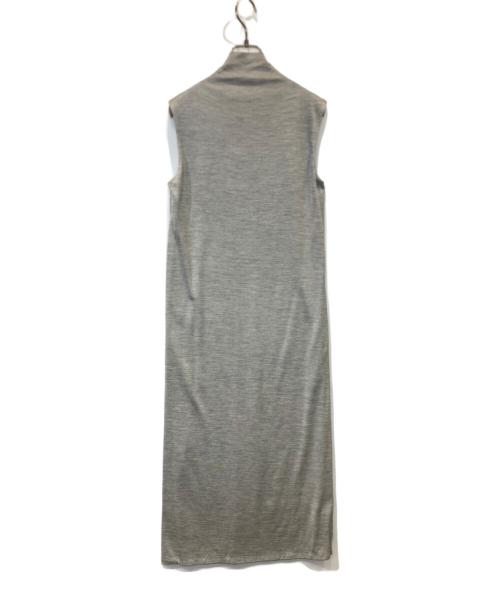 HERMES（エルメス）HERMES (エルメス) シルクノースリーブワンピース グレー サイズ:34の古着・服飾アイテム