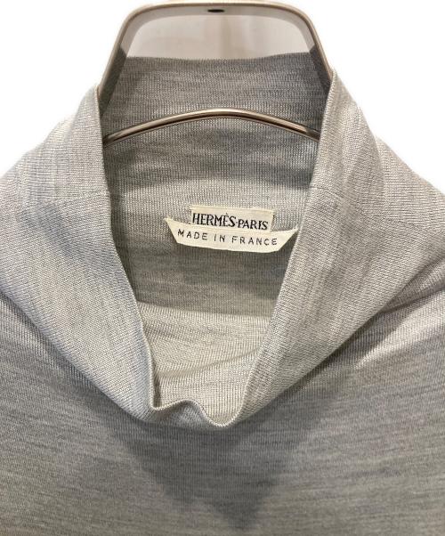 HERMES（エルメス）HERMES (エルメス) シルクノースリーブワンピース グレー サイズ:34の古着・服飾アイテム