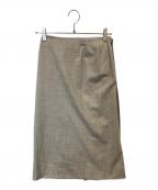 HERMESエルメス）の古着「ウールスリットスカート」｜グレージュ