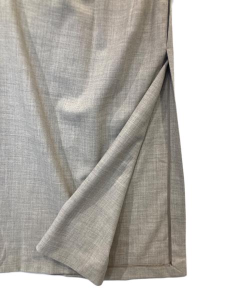 HERMES（エルメス）HERMES (エルメス) ウールスリットスカート グレージュ サイズ:34の古着・服飾アイテム