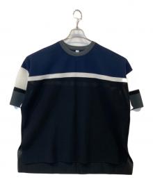 CECL（シーエフシーエル）の古着「TC GARTER SHORT SLEEVE TEE SHIRT（TCガーター半袖Tシャツ）　CF007KN193」｜ブラック