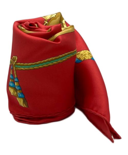 HERMES（エルメス）HERMES (エルメス) シルクスカーフ ガルニエへの賛辞 HOMMAGE A CHARLES レッドの古着・服飾アイテム