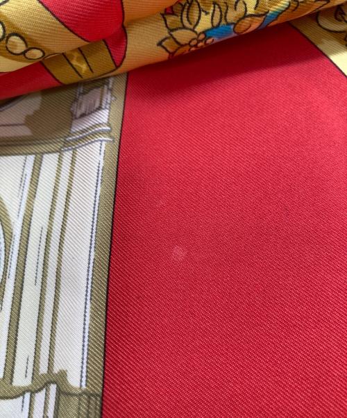 HERMES（エルメス）HERMES (エルメス) シルクスカーフ ガルニエへの賛辞 HOMMAGE A CHARLES レッドの古着・服飾アイテム