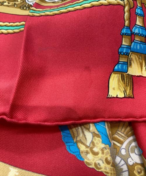 HERMES（エルメス）HERMES (エルメス) シルクスカーフ ガルニエへの賛辞 HOMMAGE A CHARLES レッドの古着・服飾アイテム