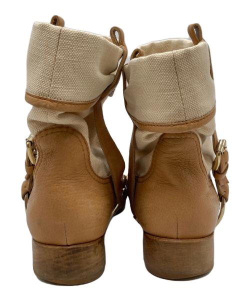 CELINE（セリーヌ）CELINE (セリーヌ) Slouch Equestrian Boots スラウチ・イクエストリアン・ブーツ ベージュ サイズ:38の古着・服飾アイテム