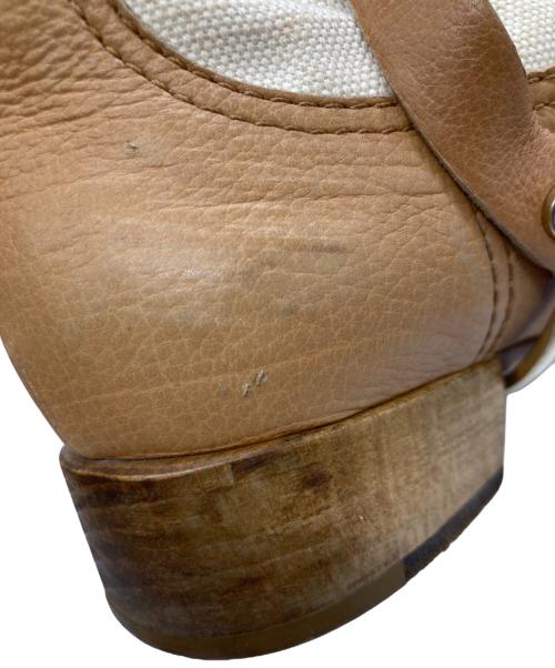 CELINE（セリーヌ）CELINE (セリーヌ) Slouch Equestrian Boots スラウチ・イクエストリアン・ブーツ ベージュ サイズ:38の古着・服飾アイテム