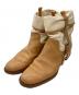 CELINE（セリーヌ）の古着「Slouch Equestrian Boots スラウチ・イクエストリアン・ブーツ」｜ベージュ