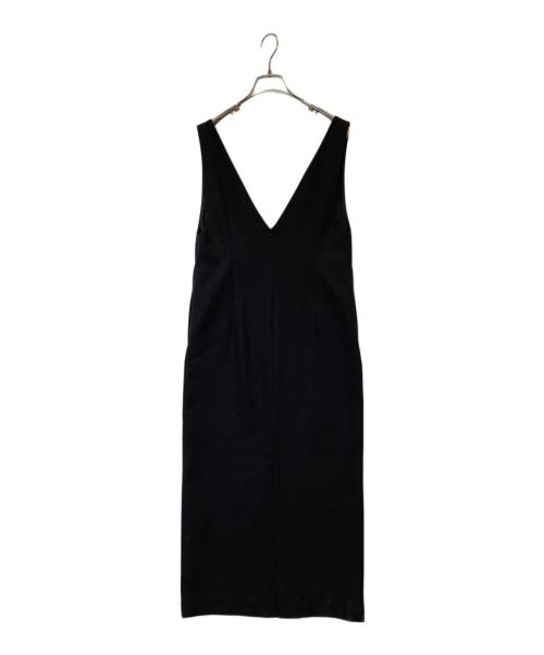 Noble（ノーブル）Noble (ノーブル) ストレートVネックワンピース ブラック サイズ:36の古着・服飾アイテム