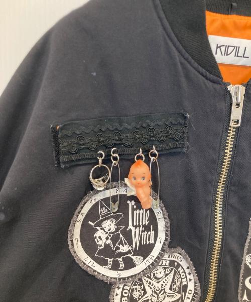 KIDILL（キディル）KIDILL (キディル) PATCH MA-1 JACKET　KL793 ブラック サイズ:FREEの古着・服飾アイテム