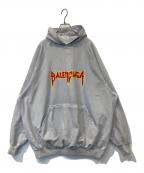 BALENCIAGAバレンシアガ）の古着「Metal Hoodie Oversized メタル フーディー オーバーサイズド」｜グレー