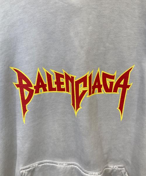 BALENCIAGA（バレンシアガ）BALENCIAGA (バレンシアガ) Metal Hoodie Oversized メタル フーディー オーバーサイズド グレー サイズ:1の古着・服飾アイテム