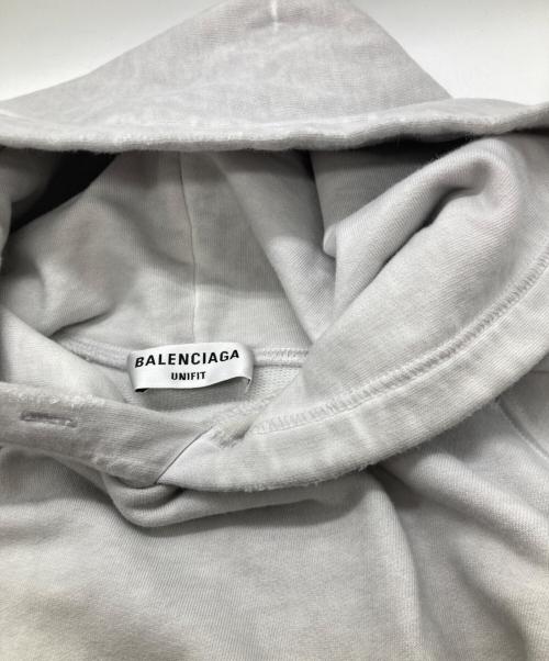 BALENCIAGA（バレンシアガ）BALENCIAGA (バレンシアガ) Metal Hoodie Oversized メタル フーディー オーバーサイズド グレー サイズ:1の古着・服飾アイテム