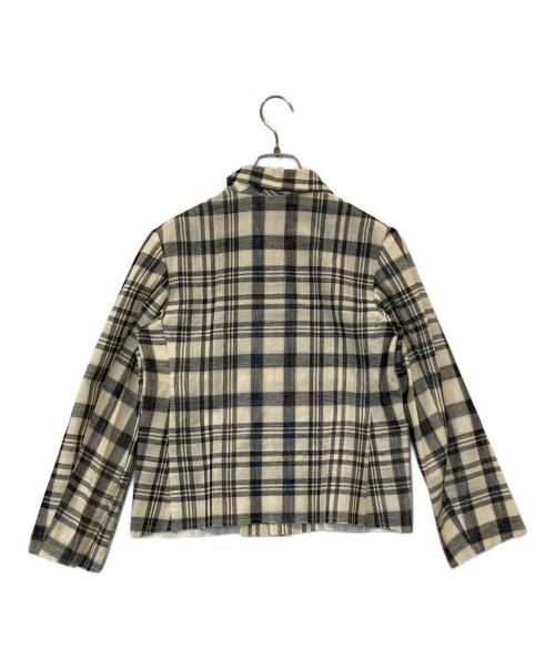 COMME des GARCONS tricot（コムデギャルソントリコ）COMME des GARCONS tricot (コムデギャルソントリコ) チェックジャケット　TJ-020040 ベージュ×ブラック サイズ:不明の古着・服飾アイテム