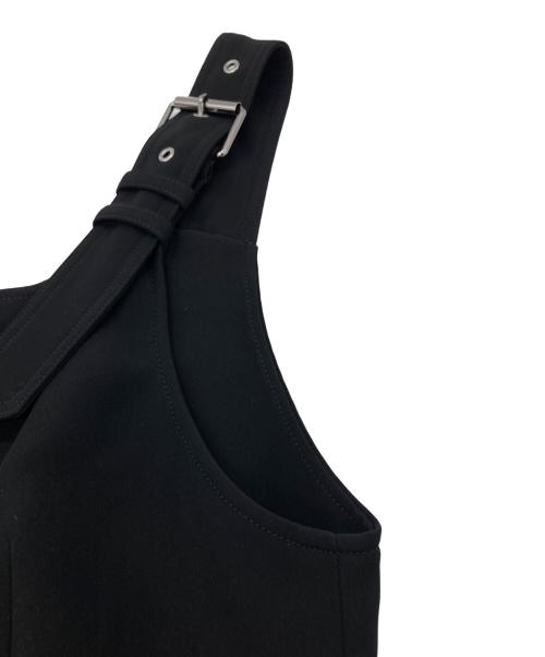 BORDERS at BALCONY（ボーダーズアットバルコニー）BORDERS AT BALCONY (ボーダーズアットバルコニー) SUSPENDER JUMPER SKIRT（サスペンダー付きジャンパースカート）　BD2511-3E-23 ブラック サイズ:36の古着・服飾アイテム