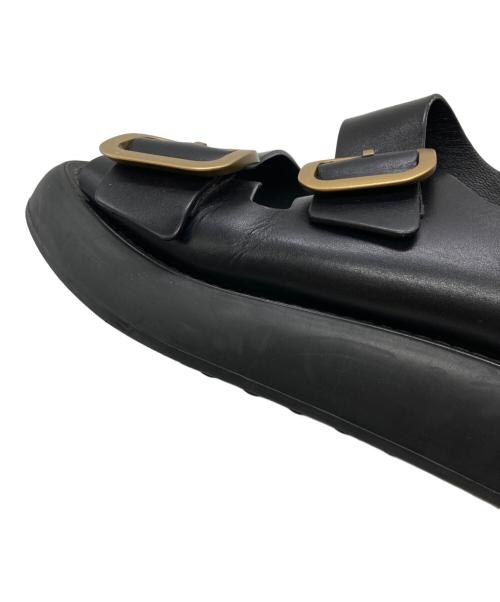 TOD'S（トッズ）TOD'S (トッズ) ダブルバックルサンダル ブラック サイズ:36 1/2の古着・服飾アイテム