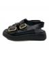 TOD'S (トッズ) ダブルバックルサンダル ブラック サイズ:36 1/2：15000円