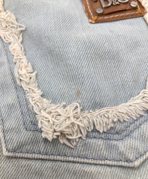 D&G（ディーアンドジー）D&G (ディーアンドジー) ショートデニムスカート ブルー サイズ:23の古着・服飾アイテム