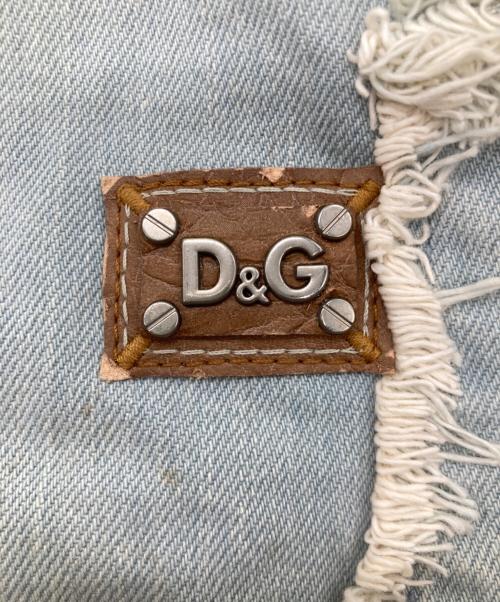 D&G（ディーアンドジー）D&G (ディーアンドジー) ショートデニムスカート ブルー サイズ:23の古着・服飾アイテム