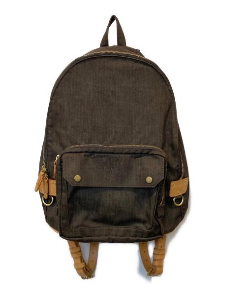 PORTER（ポーター）PORTER (ポーター) キャンバスレザーリュック ブラウンの古着・服飾アイテム
