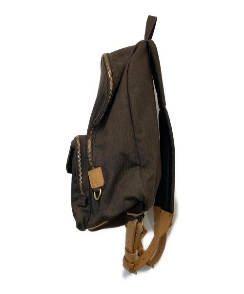 PORTER（ポーター）PORTER (ポーター) キャンバスレザーリュック ブラウンの古着・服飾アイテム