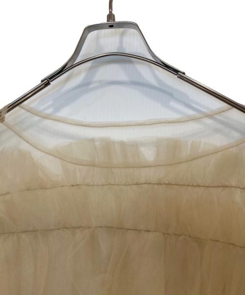 LeJa（レジャ）Leja (レジャ) チュールフリルボレロペイントマーメイドワンピースドレス LJES524324 ベージュ サイズ:Lの古着・服飾アイテム