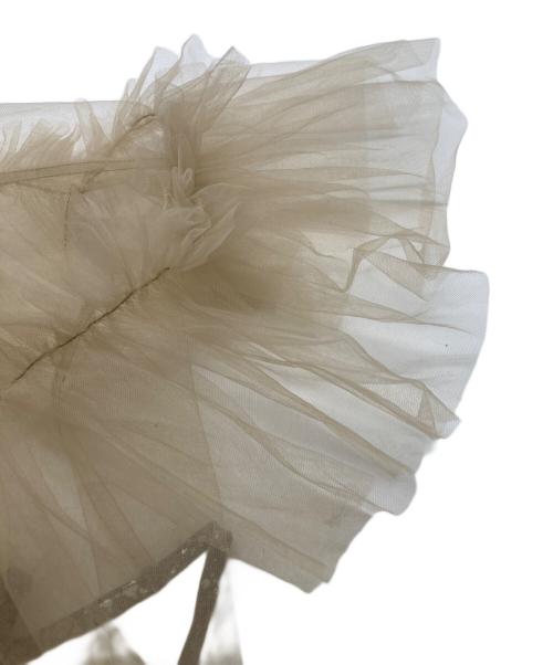 LeJa（レジャ）Leja (レジャ) チュールフリルボレロペイントマーメイドワンピースドレス LJES524324 ベージュ サイズ:Lの古着・服飾アイテム