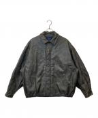 NAUTICAノーティカ）の古着「Faded Vegan Leather Blouson フェイディッド ヴィーガン レザー ブルゾン 243-1553」｜ブラック