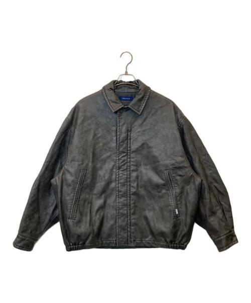 NAUTICA（ノーティカ）NAUTICA (ノーティカ) Faded Vegan Leather Blouson フェイディッド ヴィーガン レザー ブルゾン 243-1553 ブラック サイズ:Mの古着・服飾アイテム