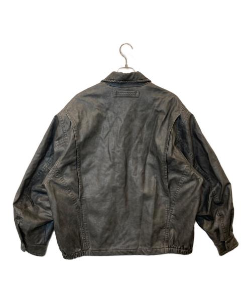 NAUTICA（ノーティカ）NAUTICA (ノーティカ) Faded Vegan Leather Blouson フェイディッド ヴィーガン レザー ブルゾン 243-1553 ブラック サイズ:Mの古着・服飾アイテム