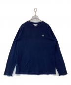 LACOSTEラコステ）の古着「鹿の子地 ロングスリーブTシャツ TH636EL」｜ネイビー