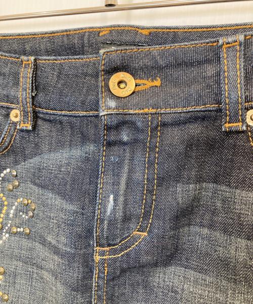 DOLCE & GABBANA（ドルチェ＆ガッバーナ）DOLCE & GABBANA (ドルチェ＆ガッバーナ) スタッズデニムスカート インディゴ サイズ:23の古着・服飾アイテム