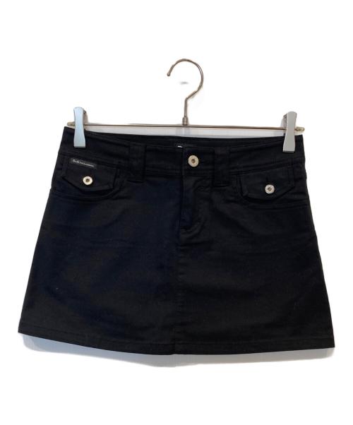 DOLCE & GABBANA（ドルチェ＆ガッバーナ）DOLCE & GABBANA (ドルチェ＆ガッバーナ) ミニスカート ブラック サイズ:23の古着・服飾アイテム