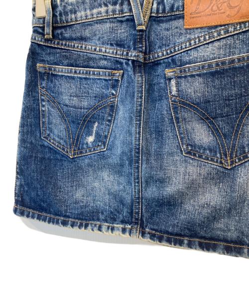 DOLCE & GABBANA（ドルチェ＆ガッバーナ）DOLCE & GABBANA (ドルチェ＆ガッバーナ) デニムミニスカート インディゴ サイズ:24の古着・服飾アイテム