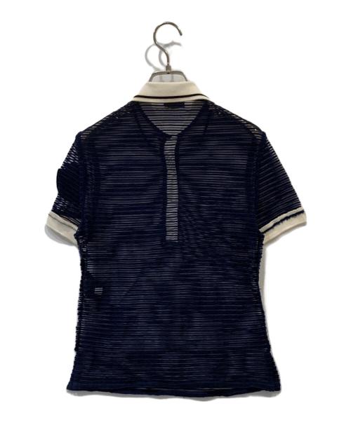 FENDI（フェンディ）FENDI (フェンディ) シースルーポロシャツ　FT5275 ネイビー サイズ:40の古着・服飾アイテム
