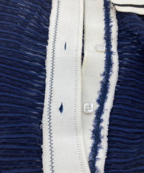 FENDI（フェンディ）FENDI (フェンディ) シースルーポロシャツ　FT5275 ネイビー サイズ:40の古着・服飾アイテム