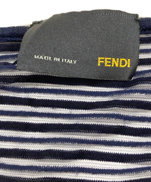 FENDI（フェンディ）FENDI (フェンディ) シースルーポロシャツ　FT5275 ネイビー サイズ:40の古着・服飾アイテム