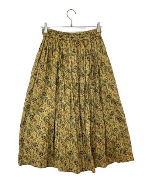 SOIL（ソイル）SOIL (ソイル) ペイズリーフラワープリントギャザースカート NSL258095 イエロー サイズ:1 未使用品の古着・服飾アイテム