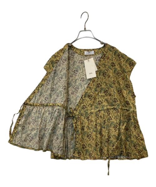 SOIL（ソイル）SOIL (ソイル) ペイズリーフラワープリントブラウス イエロー サイズ:2 未使用品の古着・服飾アイテム