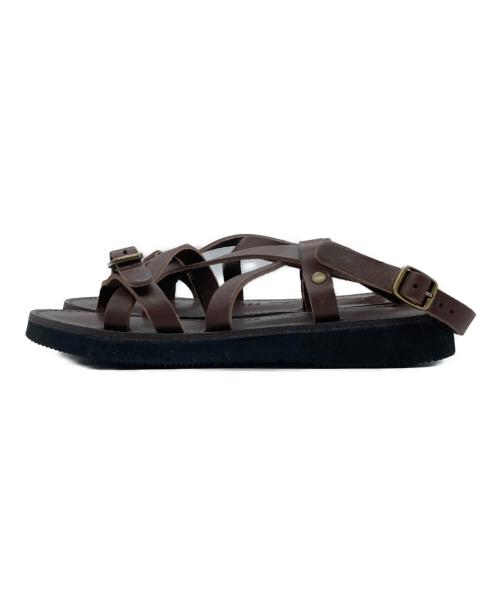 organic handloom（オーガニックハンドルーム）organic handloom (オーガニックハンドルーム) フラットサンダル ブラウン サイズ:23の古着・服飾アイテム