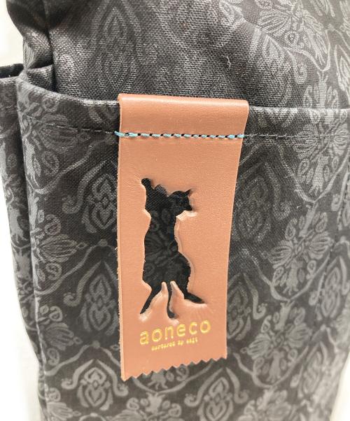 aoneco（アオネコ）aoneco (アオネコ) ダマスク柄バケットトート ブラックの古着・服飾アイテム
