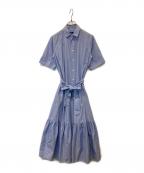 POLO RALPH LAURENポロ・ラルフローレン）の古着「ティアード コットン シャツドレス」｜ブルー